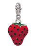 Large Enamel Strawberry Rope Charm Bead Dangle