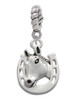 Horsehead with Horseshoe Rope Charm Bead Dangle