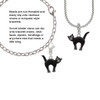 Arching Black Cat Rope Charm Bead Dangle