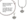 Paw in Heart Rope Charm Bead Dangle