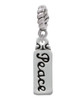 Peace Rope Charm Bead Dangle