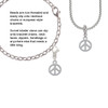 Peace Sign Rope Charm Bead Dangle