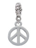 Peace Sign Rope Charm Bead Dangle