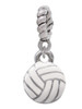 Mini Volleyball - Two Sided - Rope Charm Bead Dangle