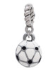 Mini Soccer ball - Two Sided - Rope Charm Bead Dangle