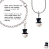 Resin Snowman Head with Top Hat Rope Charm Bead Dangle