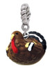 Resin Turkey Rope Charm Bead Dangle