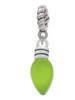 Christmas Lights - Lime Green Resin Rope Charm Bead Dangle