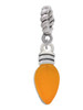 Christmas Lights - Hot Orange Resin Rope Charm Bead Dangle