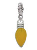 Christmas Lights - Hot Yellow Resin Rope Charm Bead Dangle