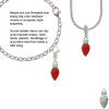 Christmas Lights - Red Resin Rope Charm Bead Dangle