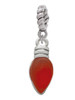 Christmas Lights - Red Resin Rope Charm Bead Dangle