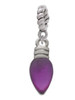 Christmas Lights - Purple Resin Rope Charm Bead Dangle