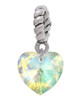 Clear AB Crystal Heart Rope Charm Bead Dangle