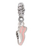 Mini Pink Running Shoe Rope Charm Bead Dangle