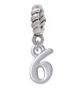 Small Number - 6 - Rope Charm Bead Dangle