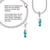 Hot Blue Seahorse - Rope Charm Bead Dangle