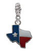 Enamel Lone Star Texas Rope Charm Bead Dangle