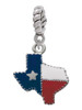 Texas with Rope Border Rope Charm Bead Dangle