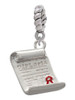 Diploma Rope Charm Bead Dangle