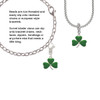 Green Three Leaf Clover - Shamrock Rope Charm Bead Dangle