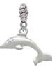Antiqued Dolphin Rope Charm Bead Dangle