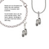 Ballet Slippers Rope Charm Bead Dangle
