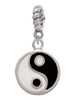 Enamel Yin and Yang Rope Charm Bead Dangle