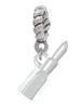 3-D Lipstick Rope Charm Bead Dangle