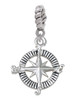 Compass Rope Charm Bead Dangle