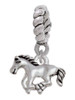 Mini Running Horse Rope Charm Bead Dangle