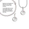 Om in Circle with Pink Crystal Rope Charm Bead Dangle