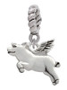 Flying Pig Rope Charm Bead Dangle