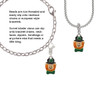 Small Leprechaun with Bow Tie Rope Charm Bead Dangle