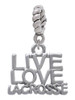 Live Love Lacrosse Rope Charm Bead Dangle