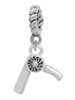 3-D Hair Dryer Rope Charm Bead Dangle
