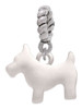 Flat Scottie Dog Rope Charm Bead Dangle