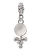 Clear Frosted Baby Rattle Rope Charm Bead Dangle