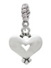 Large Heart with Cutout Rope Charm Bead Dangle