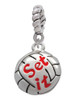 Volleyball - ''Set It'' Rope Charm Bead Dangle