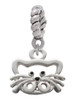 Open Cat Face Rope Charm Bead Dangle