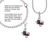 Texas Outline with Flag Rope Charm Bead Dangle
