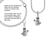 White Enamel Snowman Rope Charm Bead Dangle