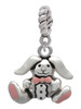 Sitting Bunny with Easter Egg Rope Charm Bead Dangle