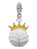 Volleyball - Crown Rope Charm Bead Dangle