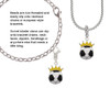Soccer ball - Crown Rope Charm Bead Dangle