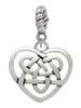 Celtic Knot Heart Rope Charm Bead Dangle