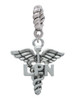Caduceus - LPN Rope Charm Bead Dangle