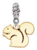 Gold Tone Squirrel Rope Charm Bead Dangle