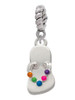 Multicolored Flip Flop Rope Charm Bead Dangle